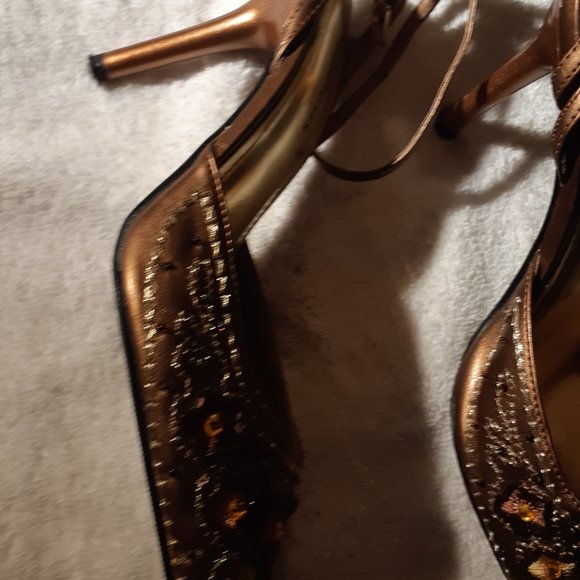 Delicious brand embellished strappy heels ladies size 6, excellent condition - Picture 3 of 10